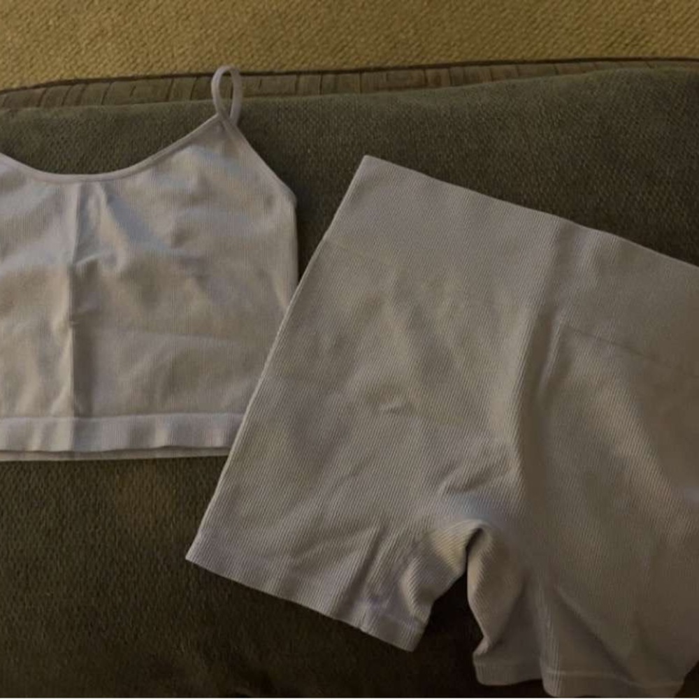 Wild fable biker short set grey
